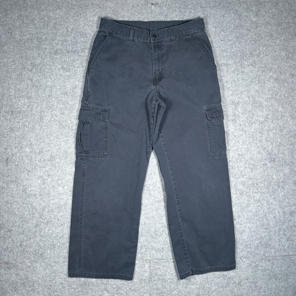 Dickies Cargo Pants Mens 30x30(30x28) Black Relaxed Fit Workwear Utility